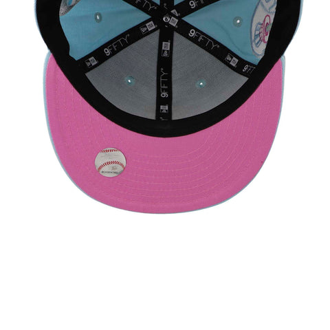 Gorra New Era 9 Fifty MLB Pastel Patch Yankees Azul Cielo