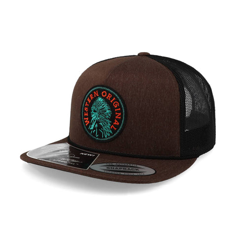 Gorra Hooey Quanah 5 Panel Trucker With Logo Cafe Unitalla