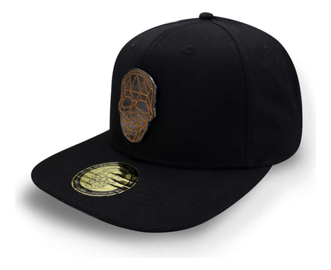 Gorra Malandro Brown Skull Plate Negro Unitalla