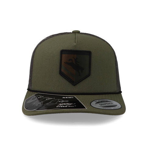 Gorra Hooey Tibbs Roughy Olive 5 Panel Trucker Verde Uni