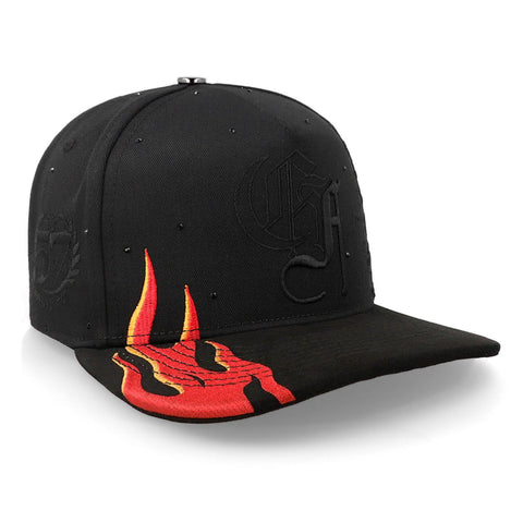 Gorra 5.7 Skull Rooster F25 Negro Naranja Unitalla