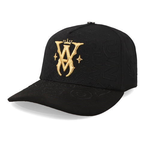 Gorra 5.7 Vagancia Gold Letras Premium Negro Curva Unitalla