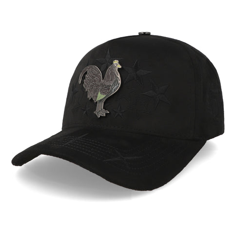 Gorra 5.7 Black Star Rooster Flight Negro Curva Unitalla