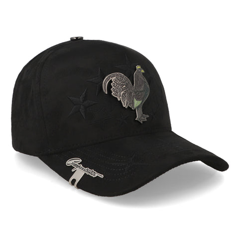 Gorra 5.7 Black Star Rooster Flight Negro Curva Unitalla