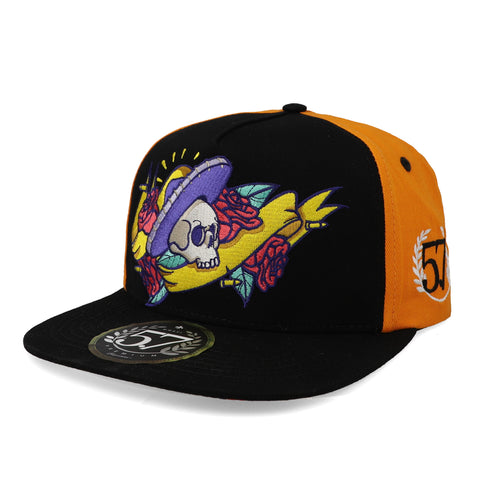 Gorra 5.7 Dia De Muertos Calavera Rosas Snk Unitalla