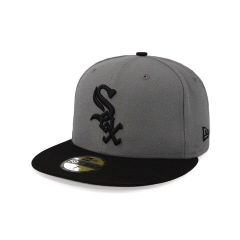 Gorra New Era 59 Fifty MLB White Sox Basic Gris Cerrada