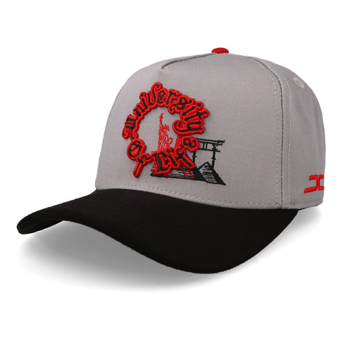 Gorra JC Hats University of Life Curva Gris/Negro Unitalla