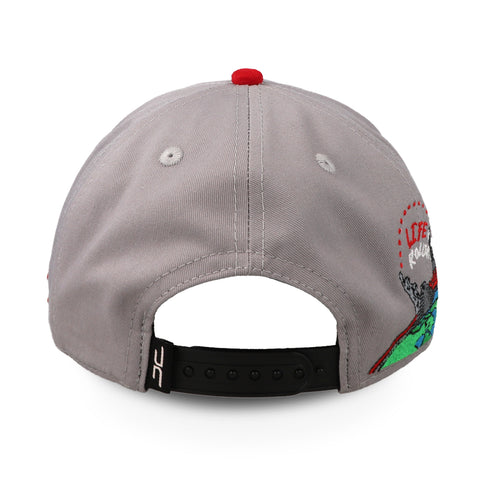 Gorra JC Hats University of Life Curva Gris/Negro Unitalla