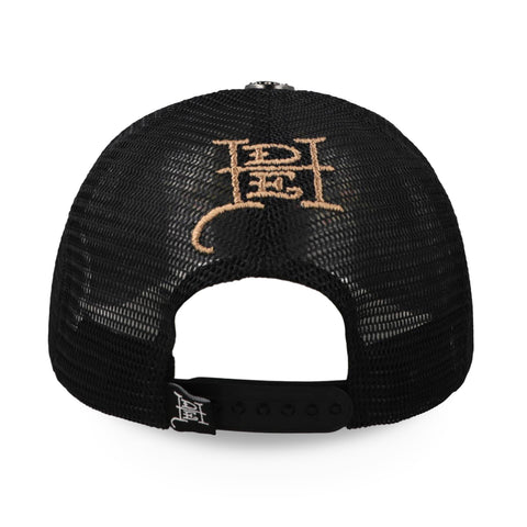 Gorra Ed Hardy Orange Dragon Diamonds Café Trucker Unitalla