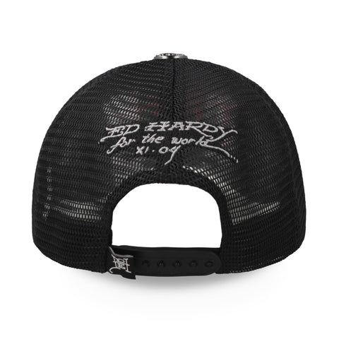 Gorra Ed Hardy Branded Love Eternal Negro Trucker Unitalla