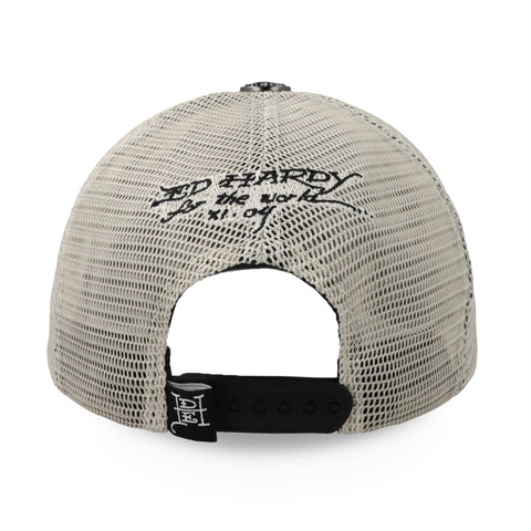 Gorra Ed Hardy Panther Diamonds Caqui Trucker Unitalla
