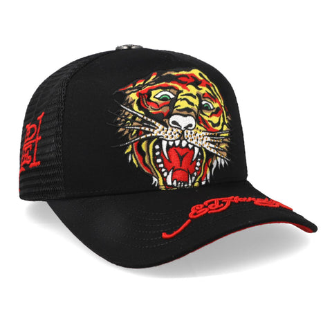 Gorra Ed Hardy Classic Tiger Face Negro Trucker Unitalla