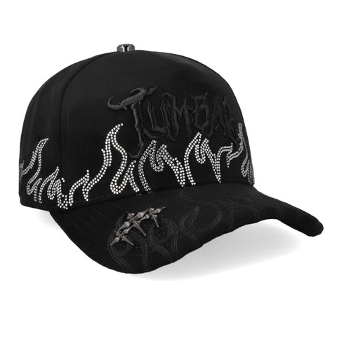 Gorra Cash Only 2503 Tumbados Flames Negro Unitalla