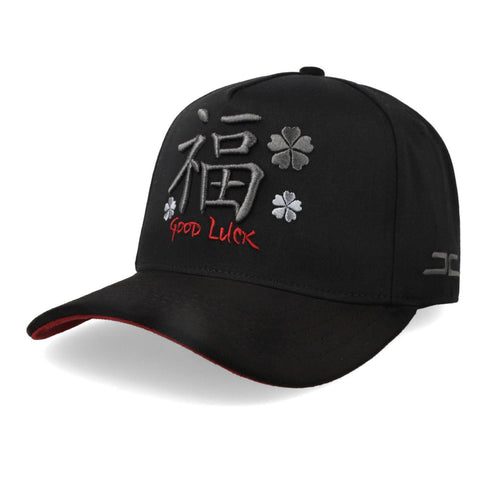 Gorra JC Hats 3573 Good Luck XY Negro Burdeos Unitalla