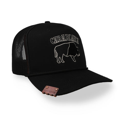 Gorra Cara Blanca CB Smooth Buffalo Trucker Negro Unitalla