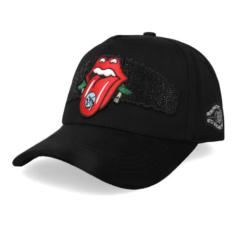 Gorra Problematic Red Tongue PDC Negro Unitalla