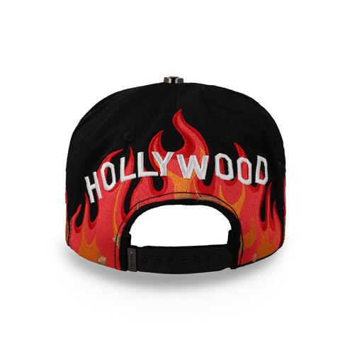 Gorra Dark Bloom Hollywood Flames Negro Unitalla