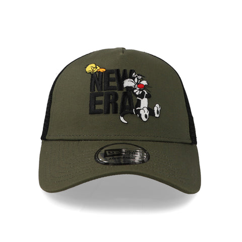 Gorra New Era 9 Forty Looney Tunes Dafduc Trucker Olivo Unitalla