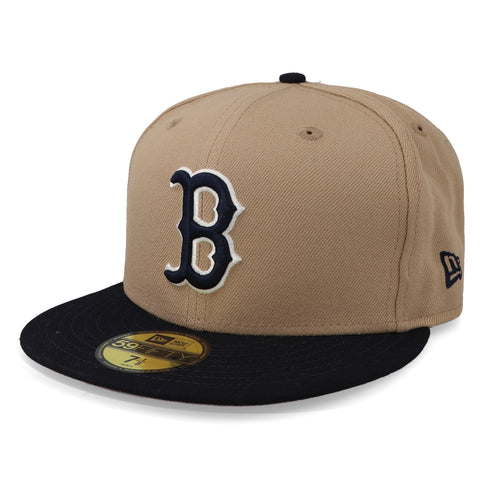 Gorra New Era 59 Fifty MLB Red Sox Eg Beige/Negro Cerrado