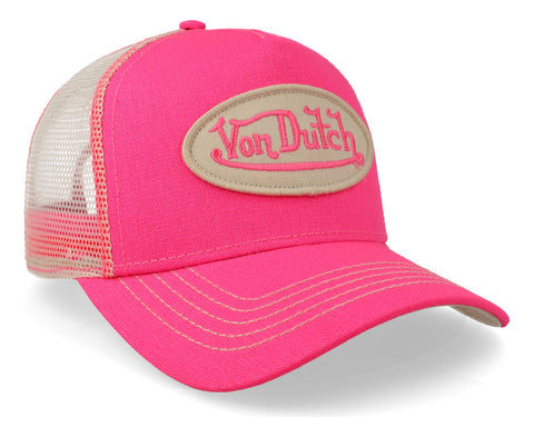 Gorra Von Dutch Hotpink And Cream Trucker Hot Rosa Unitalla