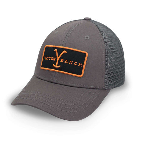 Gorra Yellowstone Dutton Ranch Patch Trucker Gris Unitalla