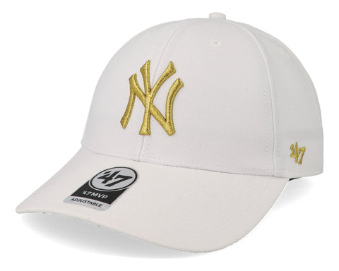 Gorra '47 MLB Yankees Metallic MVP Blanco Unitalla