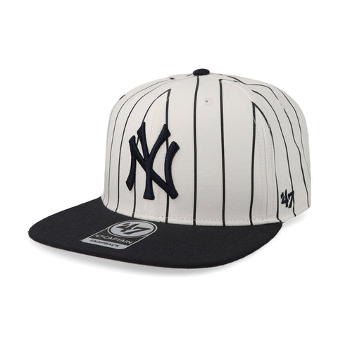 Gorra '47 MLB Yankees Pinstripe Captain Blanco Unitalla