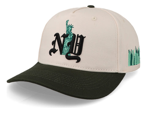 Gorra Overrated New York  Estatua De La Libertad Beige Unit