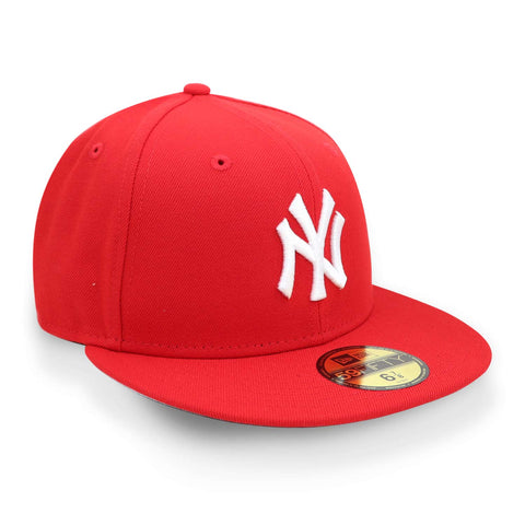 Gorra New Era 59 Fifty MLB Yankees Basic Rojo Cerrada