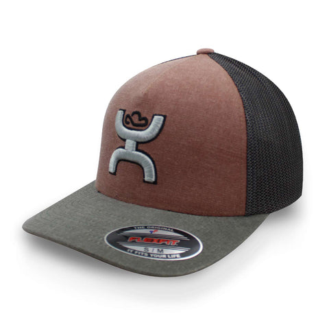 Gorra Hooey 5 Panel Flexfit With Hooey Logo Gris Cerrada