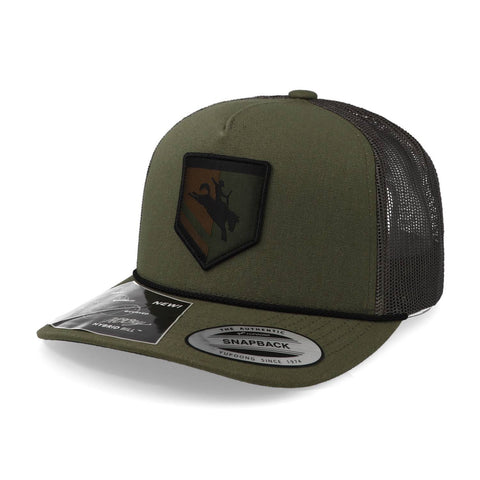 Gorra Hooey Tibbs Roughy Olive 5 Panel Trucker Verde Uni
