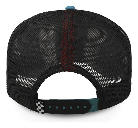 Gorra All In Horsepower Trucker Negro Con Azul Unitalla