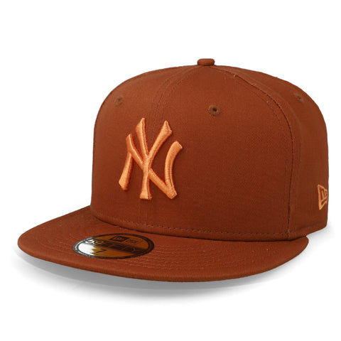 Gorra New Era 59 Fifty MLB Yankees League Essential Marrón Cerrado