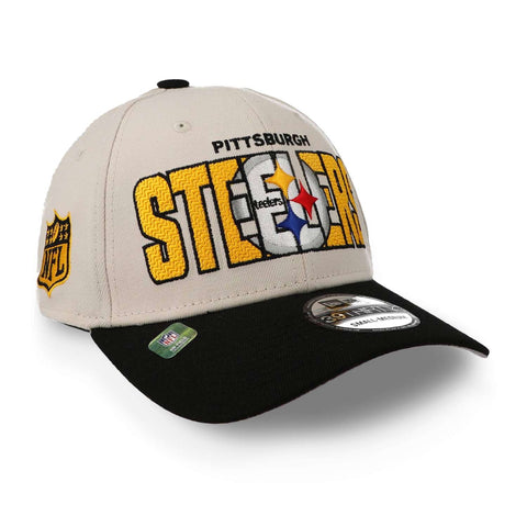 Gorra New Era 39 Thirty NFL Steelers Draft 23 Beige Cerrada