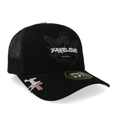 Gorra 5.7 Fake Love Money Kills Love Negro Unitalla