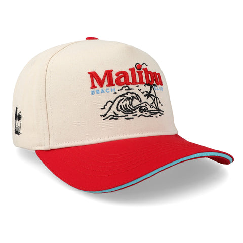 Gorra Overrated Malibu Beige/Rojo Unitalla
