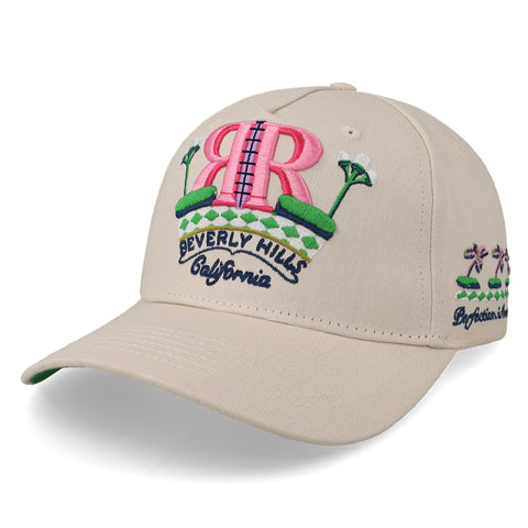 Gorra Overrated Beverly Hills California Beige Unitalla