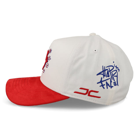 Gorra JC Hats Happy Face 2874 Blanco/Rojo Unitalla
