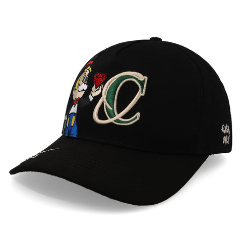 Gorra Cash Only Rico Logo Negro Curva Unitalla