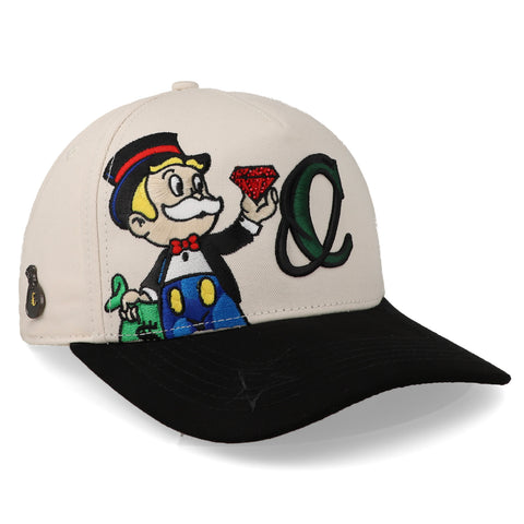 Gorra Cash Only Rico Logo Blanco Curva Cerrado