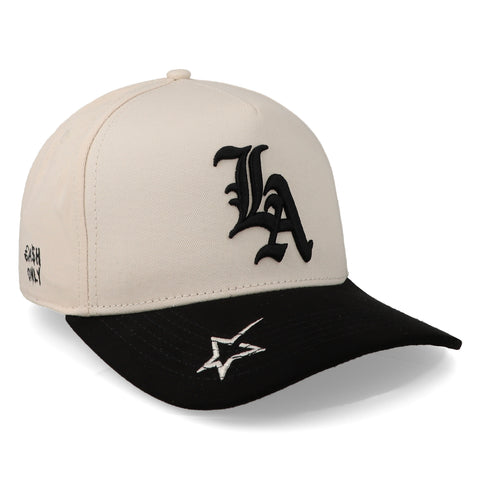 Gorra Cash Only Cash Meets Hollywood LA Beige/Negro Unitalla
