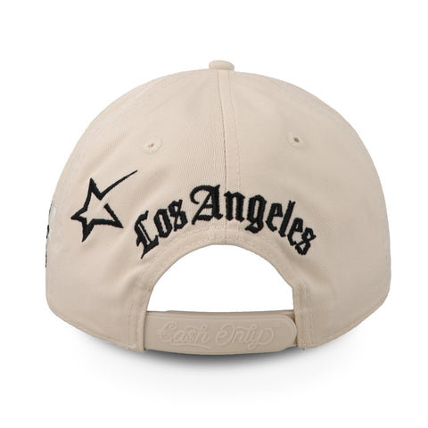 Gorra Cash Only Cash Meets Hollywood LA Beige/Negro Unitalla