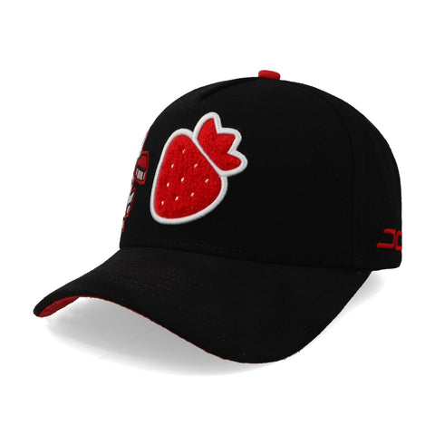 Gorra JC Hats Kevin AMF Fresón Negro/Rojo Unitalla