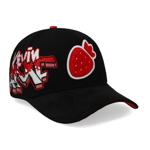 Gorra JC Hats Kevin AMF Fresón Negro/Rojo Unitalla