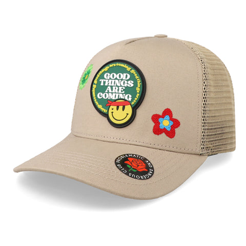 Gorra Problematic Chiquete Good Things Trucker Negro/Gris