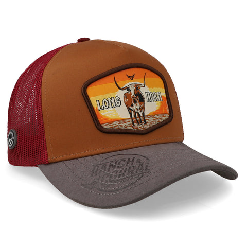 Gorra Ranch & Corral Ganadera 2 Café/Gris Unitalla