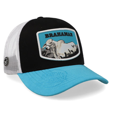 Gorra Ranch & Corral Ganadera 3 Negro/Azul Claro Unitalla