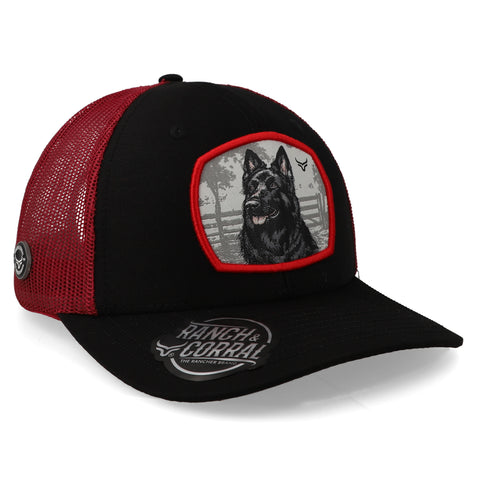 Gorra Ranch & Corral Dog Breeds 1 Negro/Rojo Unitalla