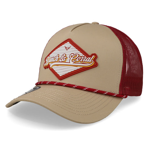 Gorra Ranch & Corral Retro 5 Beige/Rojo Unitalla