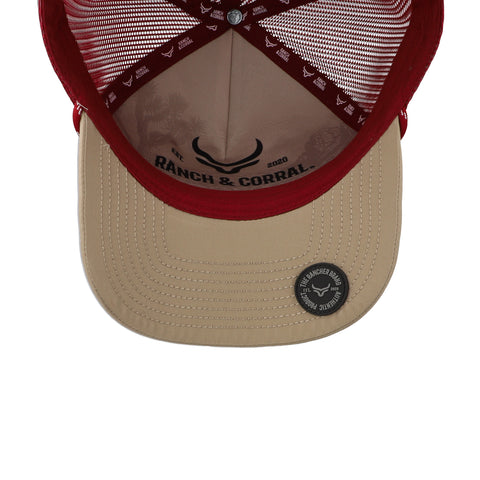 Gorra Ranch & Corral Retro 5 Beige/Rojo Unitalla